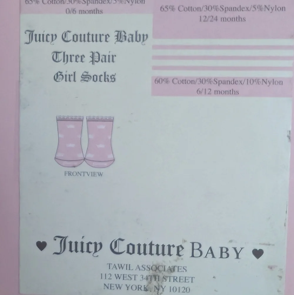 Vintage Juicy‎ Couture Baby Girl Gift Box